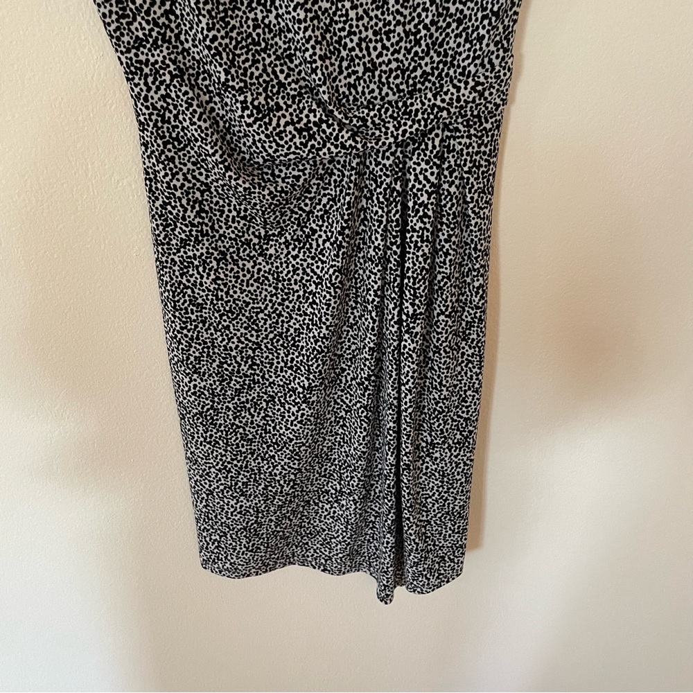 Ann Taylor white and Black Spotted Cap Sleeve Mini Dress XS petite - Picture 2 of 12